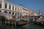 Gondolas Passing In Fron The Prigione Gallery